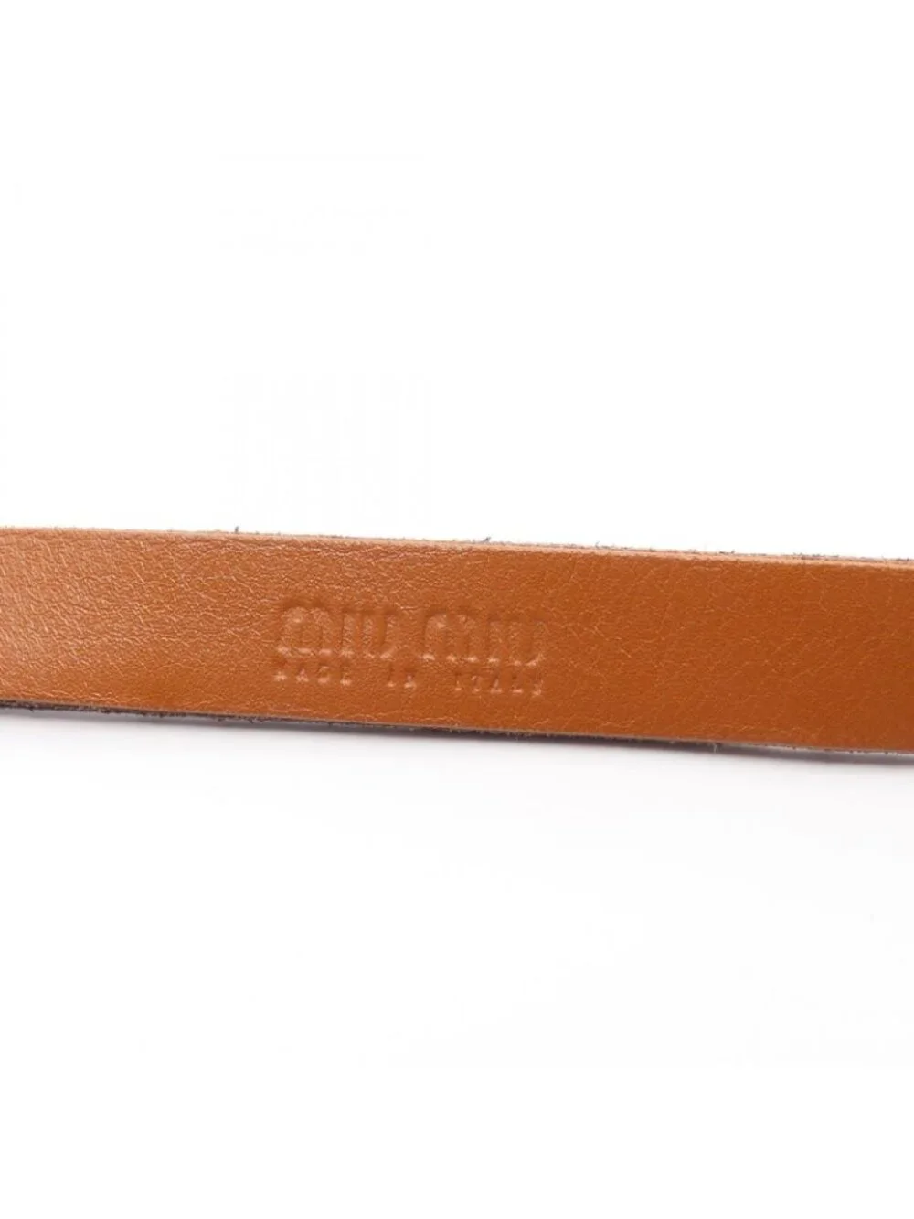 Miu Miu Belt Gold Leather